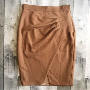 L’Agence Asymmetric Draped-Pleat Wrap-Effect Skirt